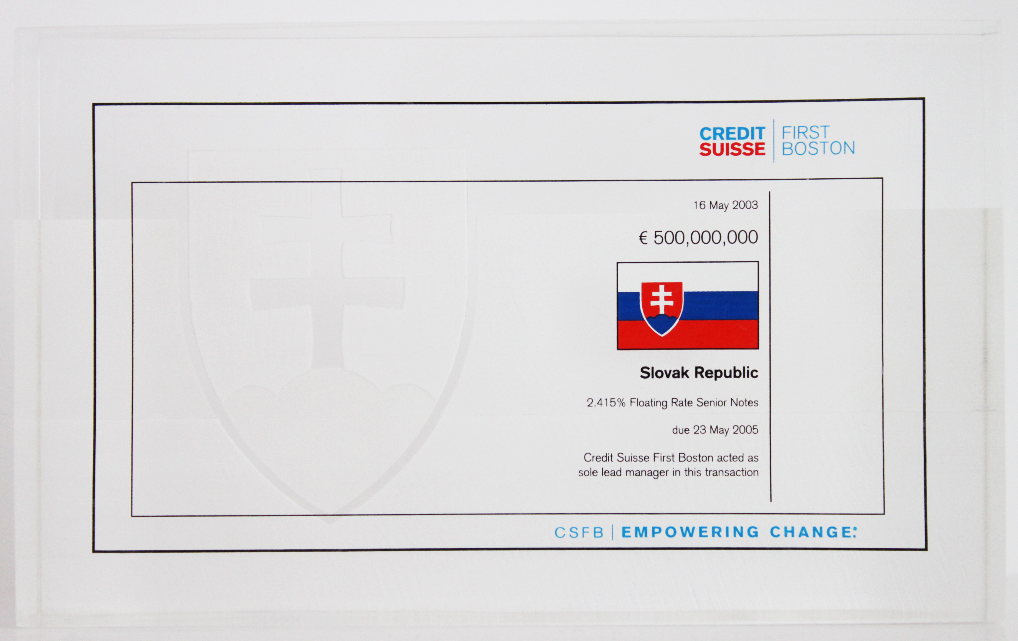 emisia v hodnote 500.000.000 EUR